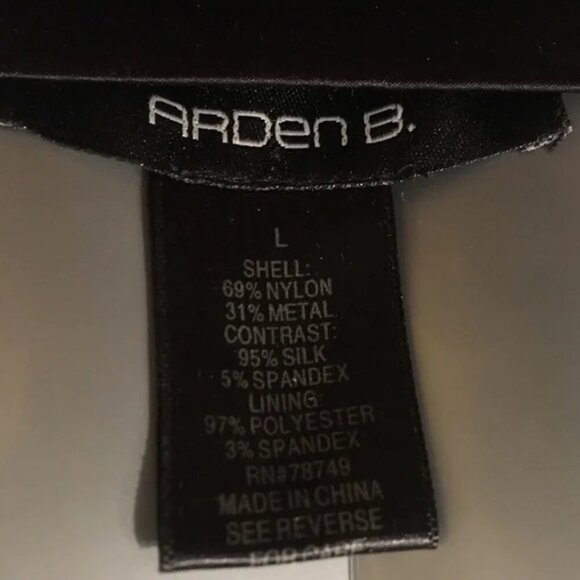 ARDEN B. Stunning Gold and Black Silk Halter Top - Size Large - Picture 8 of 9